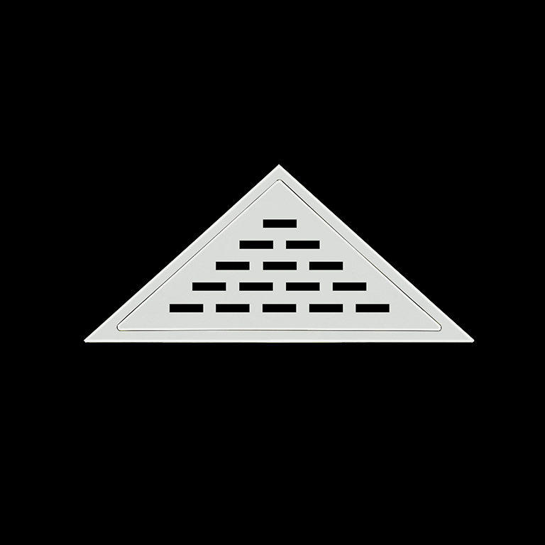 triangular drains white 2